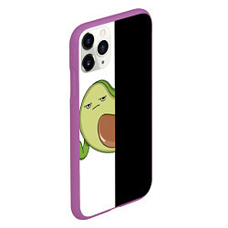 Чехол iPhone 11 Pro матовый Злой авокадик, цвет: 3D-фиолетовый — фото 2