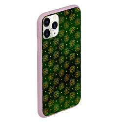 Чехол iPhone 11 Pro матовый Gold & Green, цвет: 3D-розовый — фото 2