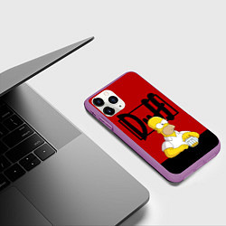 Чехол iPhone 11 Pro матовый Гомер и пиво Симпсоны Simpsons, цвет: 3D-фиолетовый — фото 2