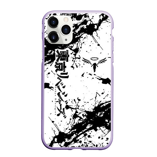 Чехол iPhone 11 Pro матовый Токийские мстители Tokyo Revengers logo краска / 3D-Светло-сиреневый – фото 1