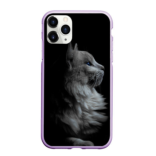 Чехол iPhone 11 Pro матовый Кошатникам / 3D-Сиреневый – фото 1