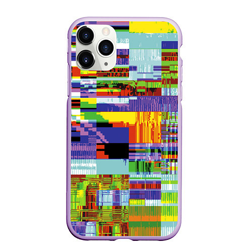 Чехол iPhone 11 Pro матовый Vanguard glitch fashion pattern 2022 / 3D-Сиреневый – фото 1