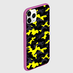 Чехол iPhone 11 Pro матовый Black Camo, цвет: 3D-фиолетовый — фото 2