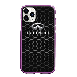Чехол iPhone 11 Pro матовый Infinity соты, цвет: 3D-фиолетовый