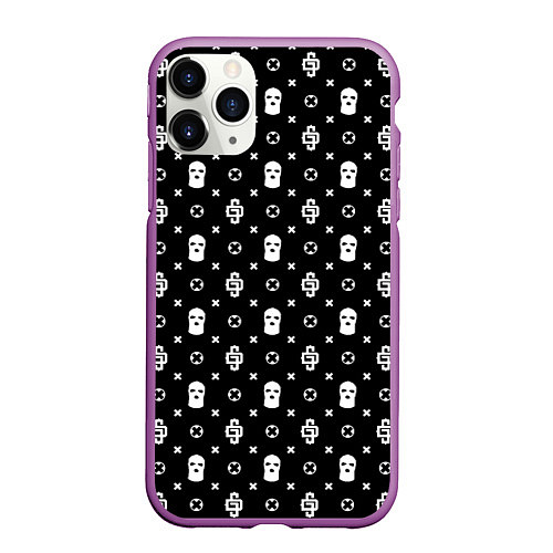 Чехол iPhone 11 Pro матовый Black Dope Camo Dope Street Market / 3D-Фиолетовый – фото 1
