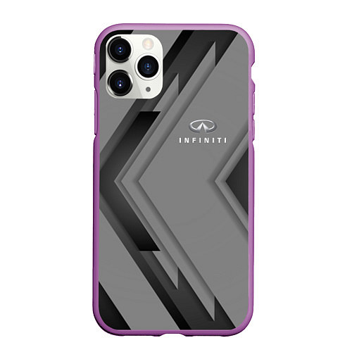 Чехол iPhone 11 Pro матовый Infinity Autosport / 3D-Фиолетовый – фото 1