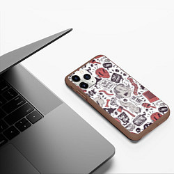 Чехол iPhone 11 Pro матовый Amazing graffiti, цвет: 3D-коричневый — фото 2