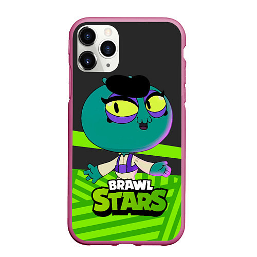 Чехол iPhone 11 Pro матовый Хитрая Ева BrawlStars / 3D-Малиновый – фото 1