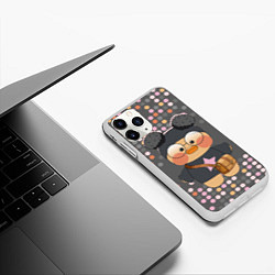 Чехол iPhone 11 Pro матовый Лалафанфан в шапочке, цвет: 3D-белый — фото 2