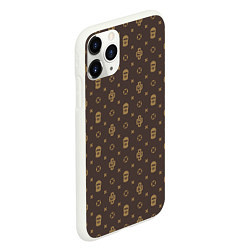 Чехол iPhone 11 Pro матовый Узор Monogramm Dope Ski Mask Camo Dope Street Mark, цвет: 3D-белый — фото 2
