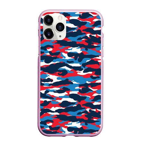 Чехол iPhone 11 Pro матовый Камуфляж Цветной / 3D-Розовый – фото 1