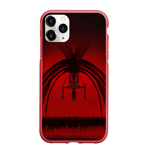 Чехол iPhone 11 Pro матовый Дрожь Земли The Rumbling / 3D-Красный – фото 1