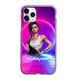 Чехол iPhone 11 Pro матовый Judy Джуди Cyberpunk2077, цвет: 3D-фиолетовый