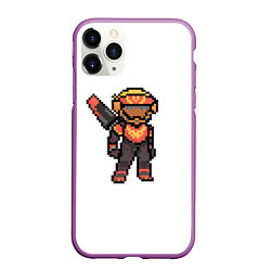 Чехол iPhone 11 Pro матовый Apex Legends Valkyrie Pixel art