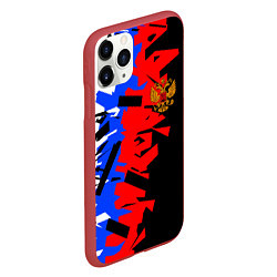 Чехол iPhone 11 Pro матовый ТРИКОЛОР ФРАГМЕНТАЦИЯ, цвет: 3D-красный — фото 2