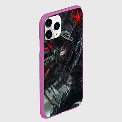 Чехол iPhone 11 Pro матовый Гатс в гневе, цвет: 3D-фиолетовый — фото 2
