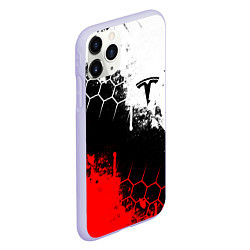 Чехол iPhone 11 Pro матовый ТЕСЛА TESLA ЭЛЕКТРОМОБИЛИ, цвет: 3D-светло-сиреневый — фото 2