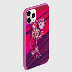 Чехол iPhone 11 Pro матовый Баскетбол кабан, цвет: 3D-фиолетовый — фото 2