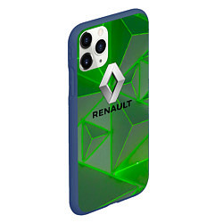 Чехол iPhone 11 Pro матовый RENAULT РЕНО abstraction, цвет: 3D-тёмно-синий — фото 2