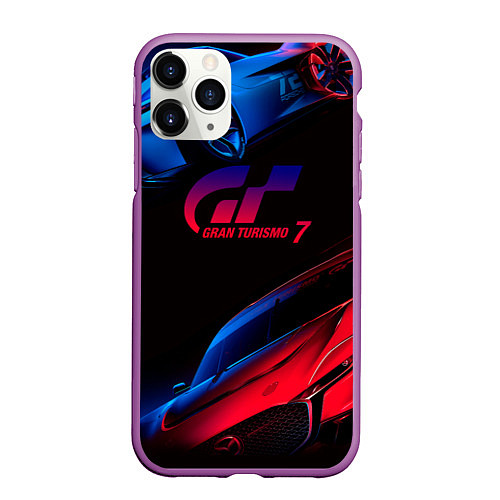 Чехол iPhone 11 Pro матовый Gran Turismo 7 / 3D-Фиолетовый – фото 1