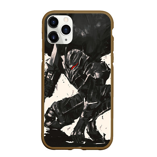 Чехол iPhone 11 Pro матовый Guts Berserk art / 3D-Коричневый – фото 1