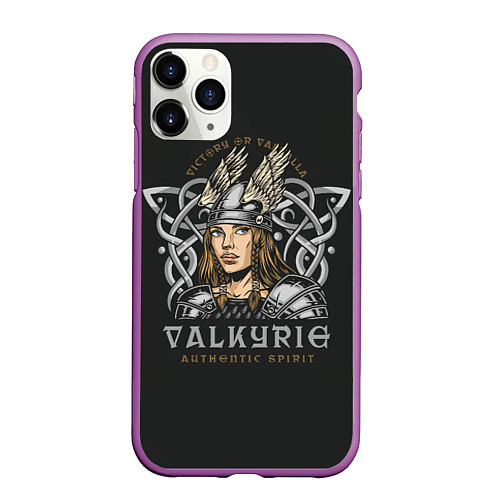 Чехол iPhone 11 Pro матовый Валькирия - VALKYRIE / 3D-Фиолетовый – фото 1