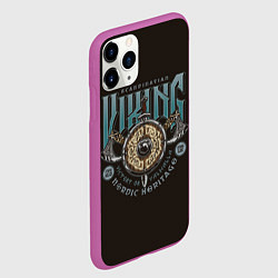 Чехол iPhone 11 Pro матовый Воин - Викинг, цвет: 3D-фиолетовый — фото 2