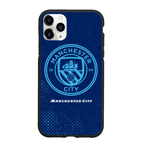 Чехол iPhone 11 Pro матовый MANCHESTER CITY Manchester City / 3D-Черный – фото 1