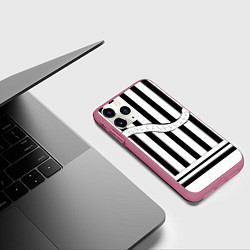 Чехол iPhone 11 Pro матовый ОБАНАЙ ИГУРО ХАЁРИ, цвет: 3D-малиновый — фото 2