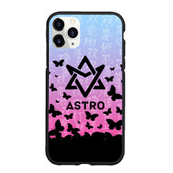 Чехол iPhone 11 Pro матовый ASTRO БАБОЧКИ, цвет: 3D-черный