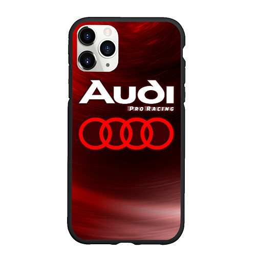 Чехол iPhone 11 Pro матовый AUDI Pro Racing Звезды / 3D-Черный – фото 1