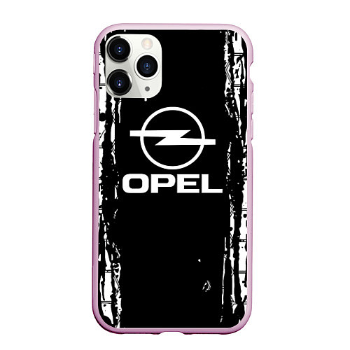 Чехол iPhone 11 Pro матовый Opel соты / 3D-Розовый – фото 1