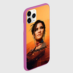 Чехол iPhone 11 Pro матовый Panam Cyberpunk2077, цвет: 3D-фиолетовый — фото 2