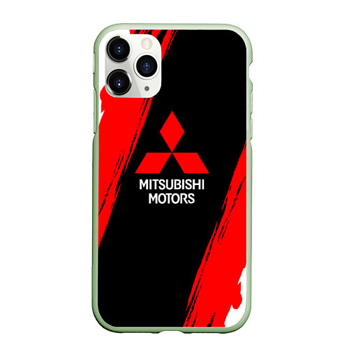 Чехол iPhone 11 Pro матовый MITSUBSHI MOTORS КРАСКА / 3D-Салатовый – фото 1