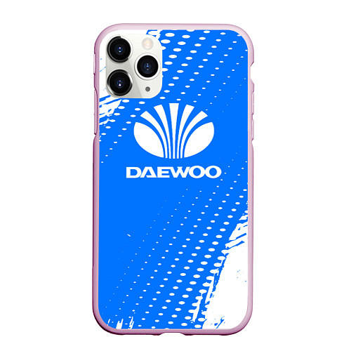 Чехол iPhone 11 Pro матовый DAEWOO Autosport / 3D-Розовый – фото 1