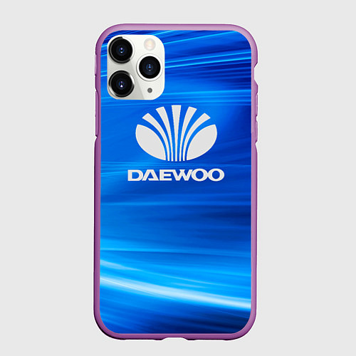 Чехол iPhone 11 Pro матовый DAEWOO ДЭУ abstraction / 3D-Фиолетовый – фото 1