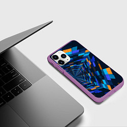 Чехол iPhone 11 Pro матовый Geometric pattern Fashion Vanguard, цвет: 3D-фиолетовый — фото 2