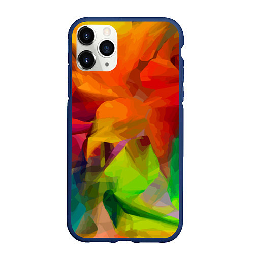 Чехол iPhone 11 Pro матовый Color pattern Fashion 2024 / 3D-Тёмно-синий – фото 1