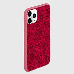 Чехол iPhone 11 Pro матовый Иллюзия!, цвет: 3D-малиновый — фото 2