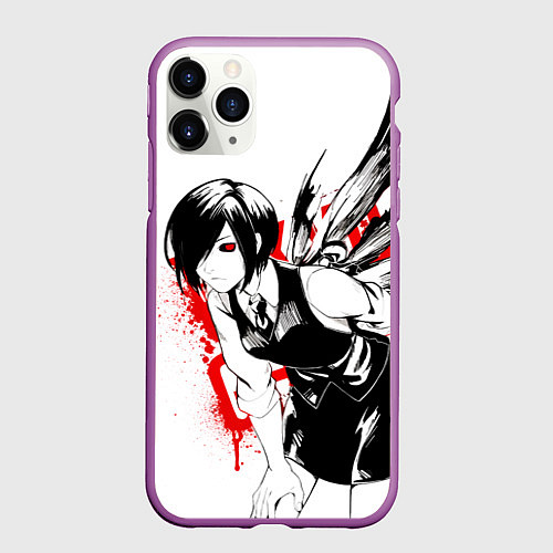Чехол iPhone 11 Pro матовый ТОУКА TOKYO GHOUL / 3D-Фиолетовый – фото 1