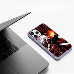 Чехол iPhone 11 Pro матовый Tokyo Ghoul Токийский Гуль Red Snake, цвет: 3D-светло-сиреневый — фото 2