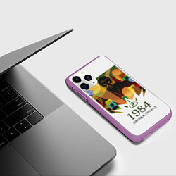Чехол iPhone 11 Pro матовый Джордж Оруэлл 1984, цвет: 3D-фиолетовый — фото 2