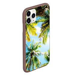 Чехол iPhone 11 Pro матовый Пальмы под солнцем, цвет: 3D-коричневый — фото 2