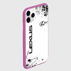 Чехол iPhone 11 Pro матовый Lexus texture Трещины, цвет: 3D-фиолетовый — фото 2