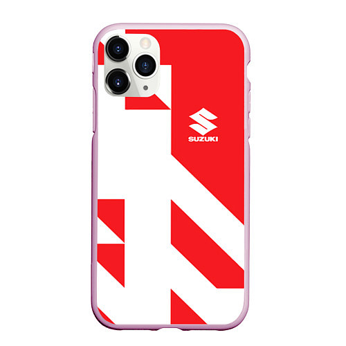 Чехол iPhone 11 Pro матовый SUZUKI autosport / 3D-Розовый – фото 1