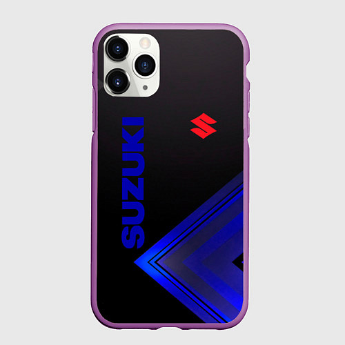 Чехол iPhone 11 Pro матовый SUZUKI СУЗУКИ / 3D-Фиолетовый – фото 1
