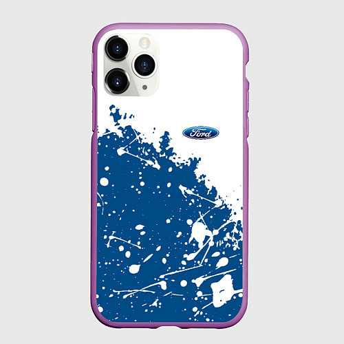 Чехол iPhone 11 Pro матовый Ford форд / 3D-Фиолетовый – фото 1