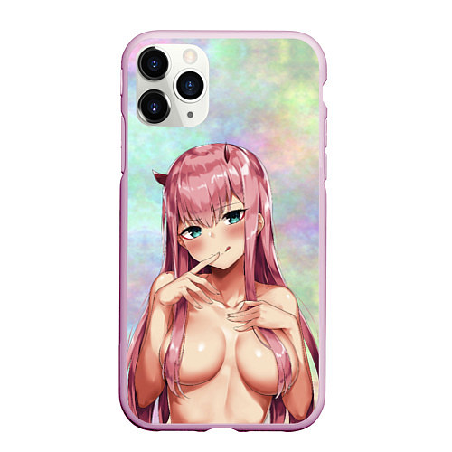 Чехол iPhone 11 Pro матовый Darling In The FranXX Dreamy 002 / 3D-Розовый – фото 1