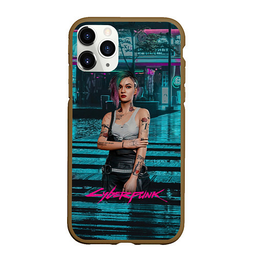 Чехол iPhone 11 Pro матовый Джуди сyberpunk2077 / 3D-Коричневый – фото 1