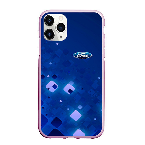 Чехол iPhone 11 Pro матовый Ford форд abstraction / 3D-Розовый – фото 1